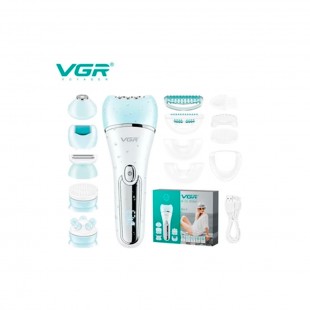 APARADOR DE PELO VGR 6IN1 V-733 BRANCO/VERDE CARREGAVEL 