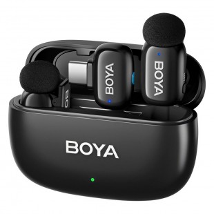 MICROFONE LAPELA WIR BOYA MINI-12 WIRELESS USB-C LIGHTNING PRETO 