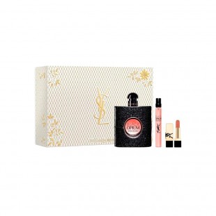 YVES SAINT LAURENT BLACK OPIUM KIT FEM 90ML EDP +10ML+BATOM