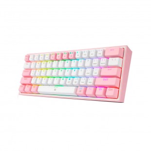 TECLADO USB REDRAGON K617-R FIZZ RAINBOW PINK/WHITE USA 