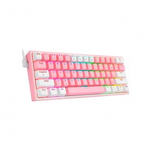 TECLADO USB REDRAGON K617-R FIZZ RAINBOW WHITE/PINK USA 