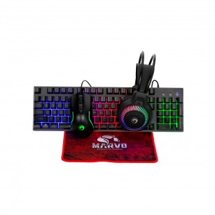 KIT GAME MARVO LOOT 40 CM416 4IN1 GAMING TECL/MOUSE/FONE/MOUSEPAD 