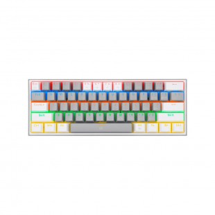 TECLADO USB REDRAGON K617-R FIZZ RAINBOW GREY/WHITE USA 