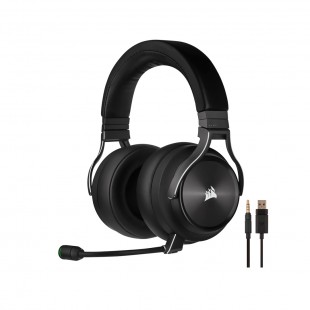 FONE COM MICROFONE CORSAIR VIRTUOSO RGB WIRELESS XT CA-9011188-NA PRETO