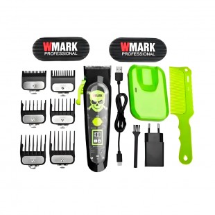 KIT MAQUINA CABELO WMARK NG-130 GREEN/BLACK BIVOLT
