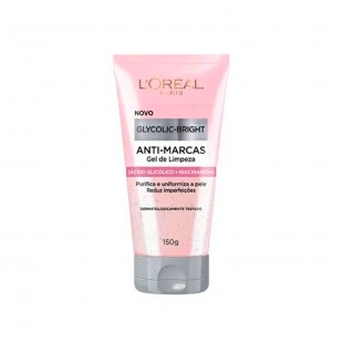 GEL LIMPIEZA FACIAL LOREAL GLYCOLIC BRIGHT ANTI MARCAS 150G
