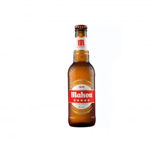 CERVEJA ESPANHA MAHOU 5 ESTRELLAS SIN GLUTEM 330ML GARRAFA