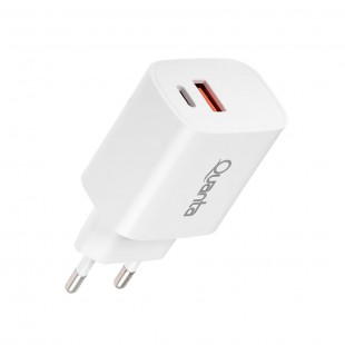 FONTE QUANTA QTCACR2 1USB/USB-C BRANCO	