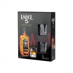 BEBIDA WHISKY SCOOTCH LABEL 5 GOLD HERITAGE 700ML+2 COPOS