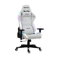 CADEIRA GAMER MAX RACER KHROMA LED RGB KRM-12 WHITE