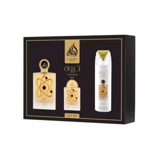 LATTAFA THARWAH GOLD KIT FEM 100ML EDP+20ML+BODY SPRAY 200ML