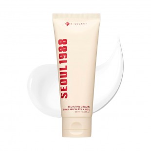 CREME FACIAL K-SECRET SEOUL 1988 SNAIL MUCIN 93%+RICE 100ML