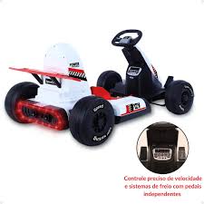 KART ELETRICO GO-KART K65 BRANCO 12V