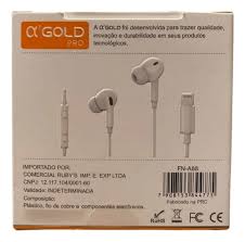 ACESSÓRIO CELULAR FONE A'GOLD FN-A68 BRANCO IPHONE