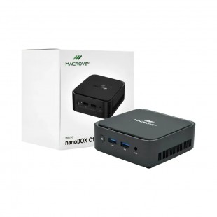MINI PC MACROVIP NANOBOX C1 INTEL N100 0.8GHZ/8GB/512SSD/W11 PRO GRAY