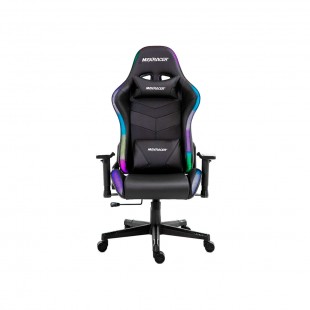CADEIRA GAMER MAX RACER KHROMA LED  RGB KRM-06 PRETO