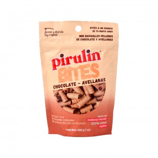 BARQUILLOS RECHEADOS PIRULIN BITES CHOCOLATE E AVELÃ 200G
