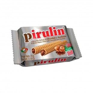 DEGUSTAÇÃO BARQUILHOS RECHEADOS PIRULIN CHOCOLATE E AVELÃ 24G