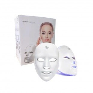 MASCARA FACIAL COLORFUL LED MICRO BEAUTY MASK BRANCO