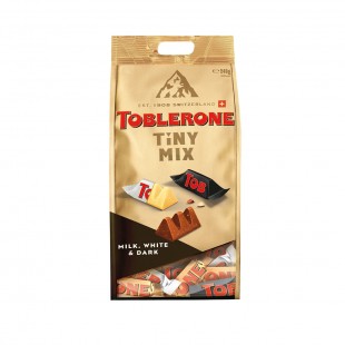 CHOCOLATE TOBLERONE TINY MIX MILK WHITE & DARK 51PCS 408G