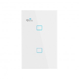 INTERRUPTOR SMART 4LIFE FLT2SWZ TOUCH COM 2 INTERRUPTOR WITHE ZIGBEE