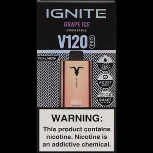 CIGARRO DESC POD IGNITE V120 PRO ROSE 12000PUFF GRAPE ICE