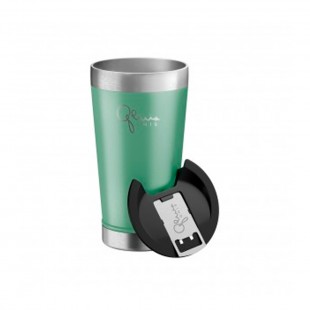 COPO TERMICO GHIS VERDE CLARO 473ML COM TAMPA E ABRIDOR