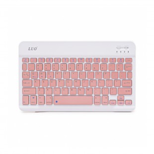 AC TABLET TECLADO LUO LU-BT031 BRANCO/ROSA*