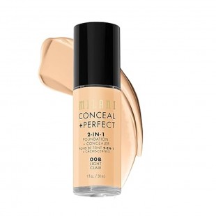 BASE + CORRETIVO MILANI CONCEAL+PERFECT 2-IN1 00B LIGHT CLAIR 30ML