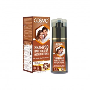 SHAMPOO COSMO HAIR COLOUR MEDIUM BROWN 180ML