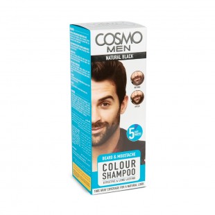 SHAMPOO COSMO MEN NATURAL BLACK BEAR & MOUSTACHE 180ML
