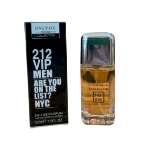 EAU DE PARFUM ONLYOU COLLECTION 212 VIP MEN NYC 30ML