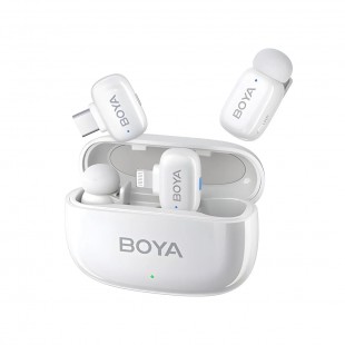 MICROFONE LAPELA BOYA MINI-13 WIRELESS LIGHTNING BRANCO 