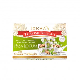 CHOCOLATE TURCO LOKMAS WITH COCONUT & PISTACHIO 300G 