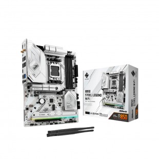  AM4 ASROCK B850 STEEL LEGEND WIFI S/R/V/HDMI/M.2/DDR5 WHITE