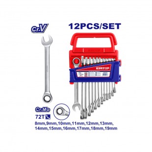 KIT CHAVE CATRACA EMTOP ECSS101202 12PCS 8-19MM 