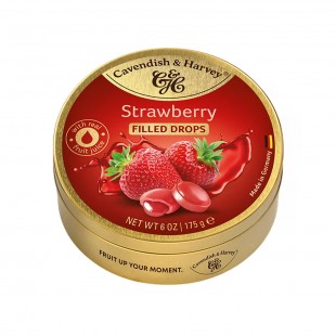 BALA DE FRUTAS CAVENDISH & HARVEY STRAWBERRY FILLED DROPS 175G 