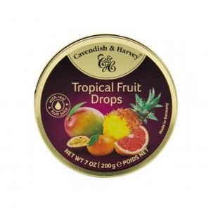 BALA DE FRUTAS CAVENDISH & HARVEY TROPICAL FRUIT DROPS LATA 200G