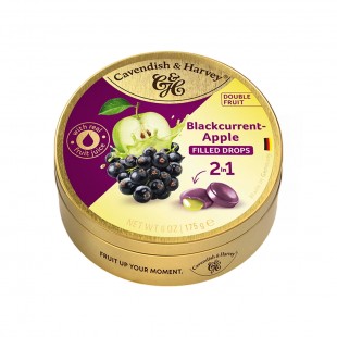 BALA DE FRUTAS CAVENDISH & HARVEY 2IN1 BLACKURRANT APPLE 175G