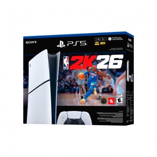 GAME PS5 1TB EUA CFI-2015 SLIM 4K DIGITAL NBA 2K26 BRANCO PRETO 