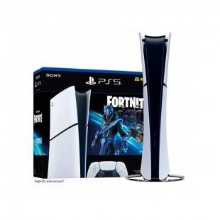 GAME PS5 825GB EUA CFI-2115 SLIM 4K DIGITAL FORTNITE PRETO BRANCO