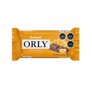 CHOCOLATE ORLY NARANJA BARRA 95G 